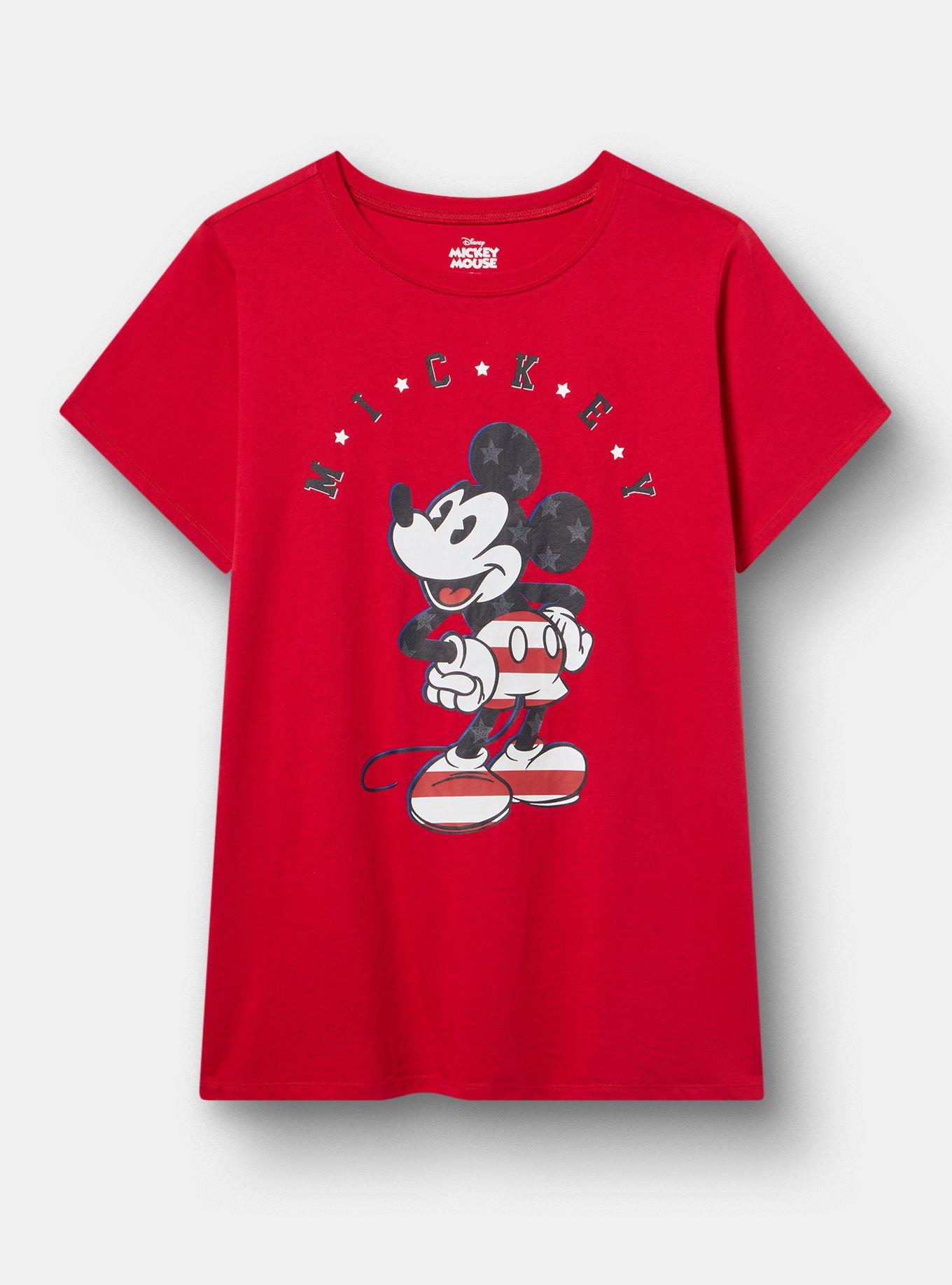 Disney Mickey Mouse Classic Cotton Jersey Tee, MICKEY AMERICANA JESTED RED, hi-res