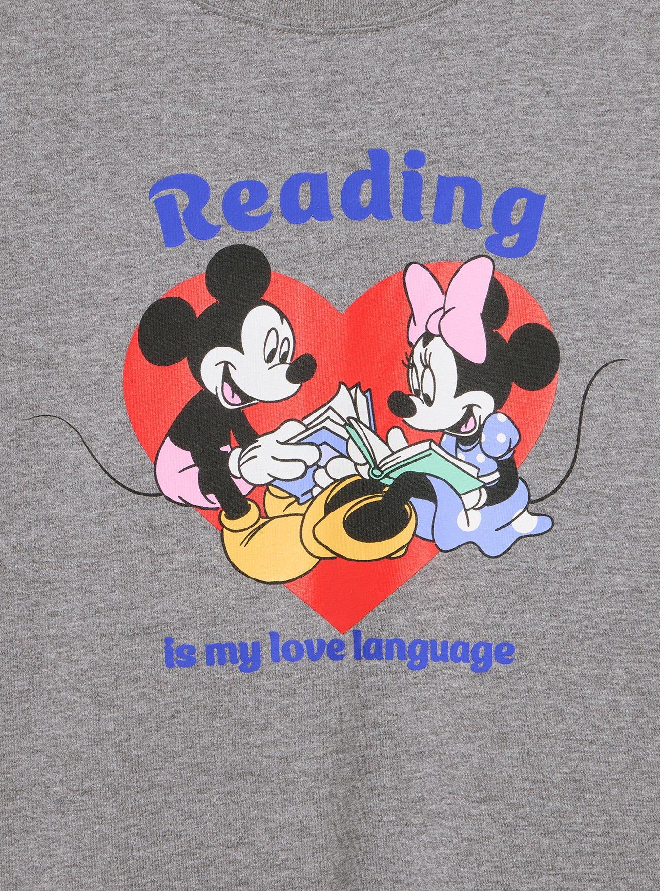 Disney Mickey Mouse Classic Cotton Jersey Tee, READING IS MY LOVE DISNEY MD HEATHER GREY, alternate