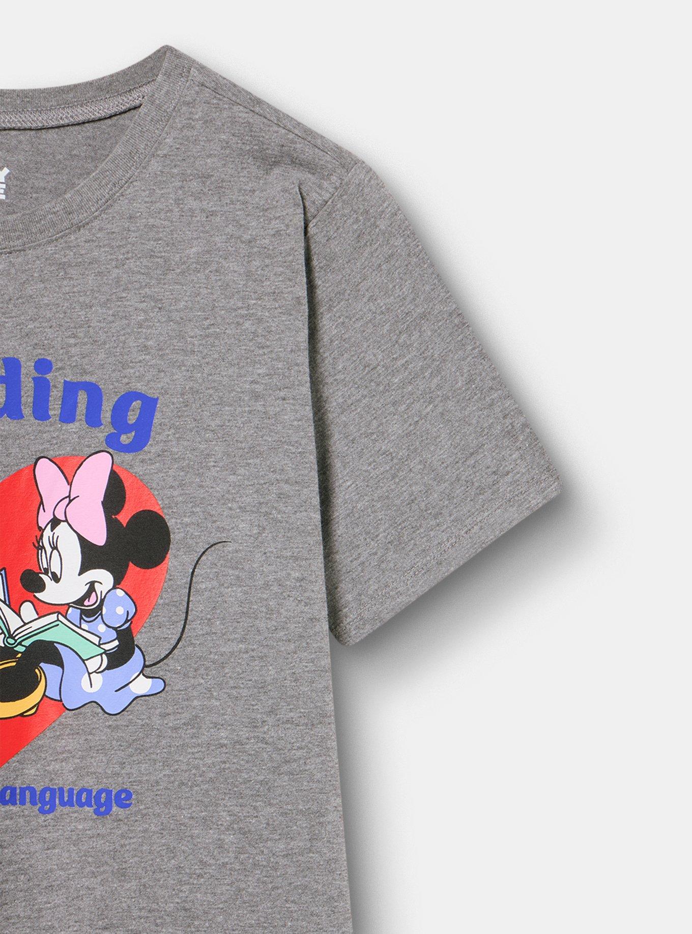 Disney Mickey Mouse Classic Cotton Jersey Tee, READING IS MY LOVE DISNEY MD HEATHER GREY, alternate