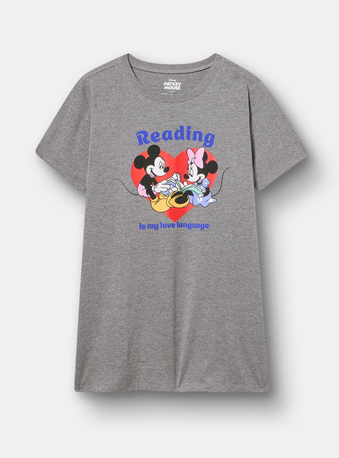 Disney Mickey Mouse Classic Cotton Jersey Tee, READING IS MY LOVE DISNEY MD HEATHER GREY, hi-res