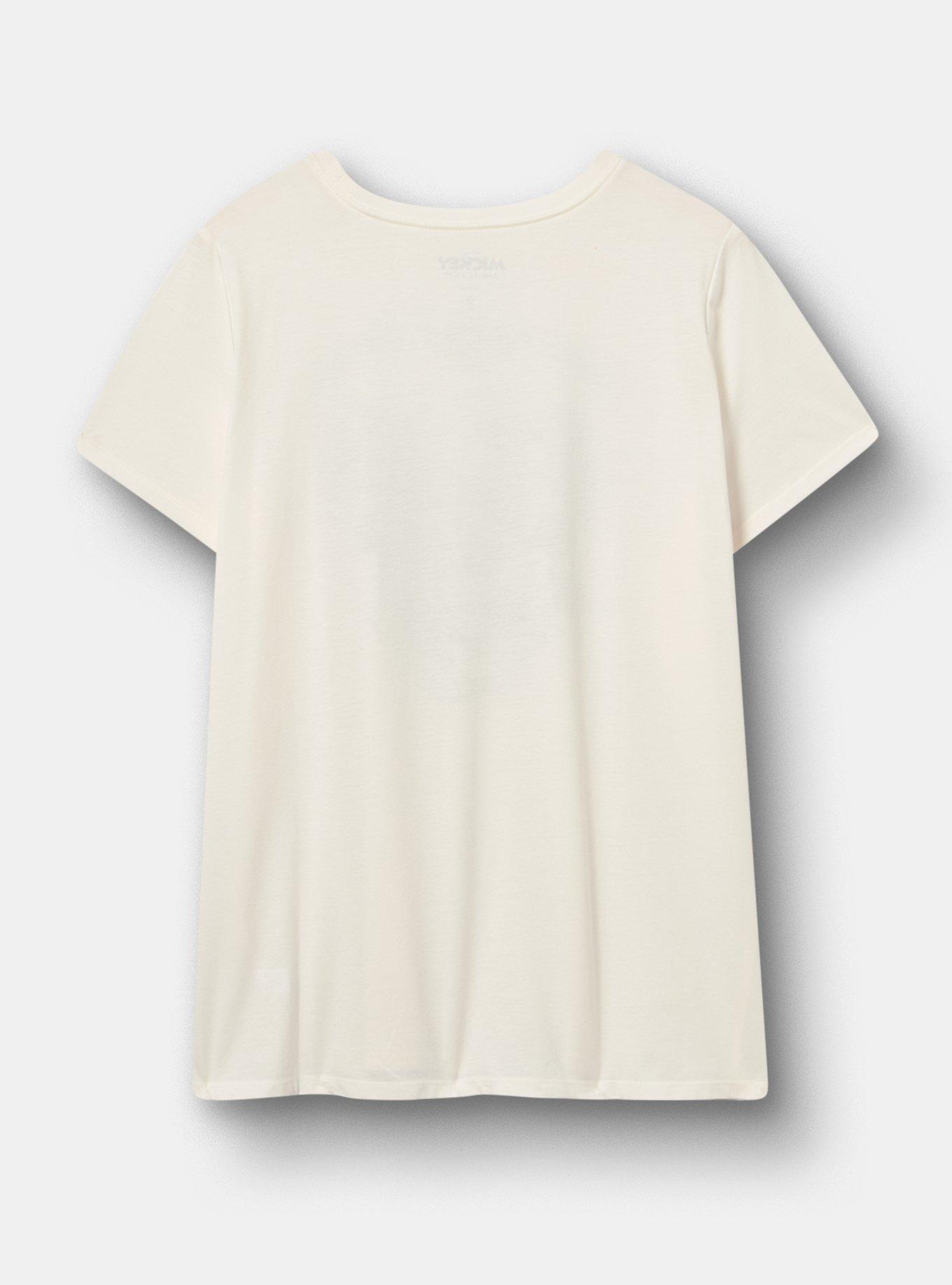 Plus Size Disney Mickey Mouse Classic Cotton Jersey Tee, MICKEY AND FRIENDS WATERCOLOR WHISPER WHITE, alternate