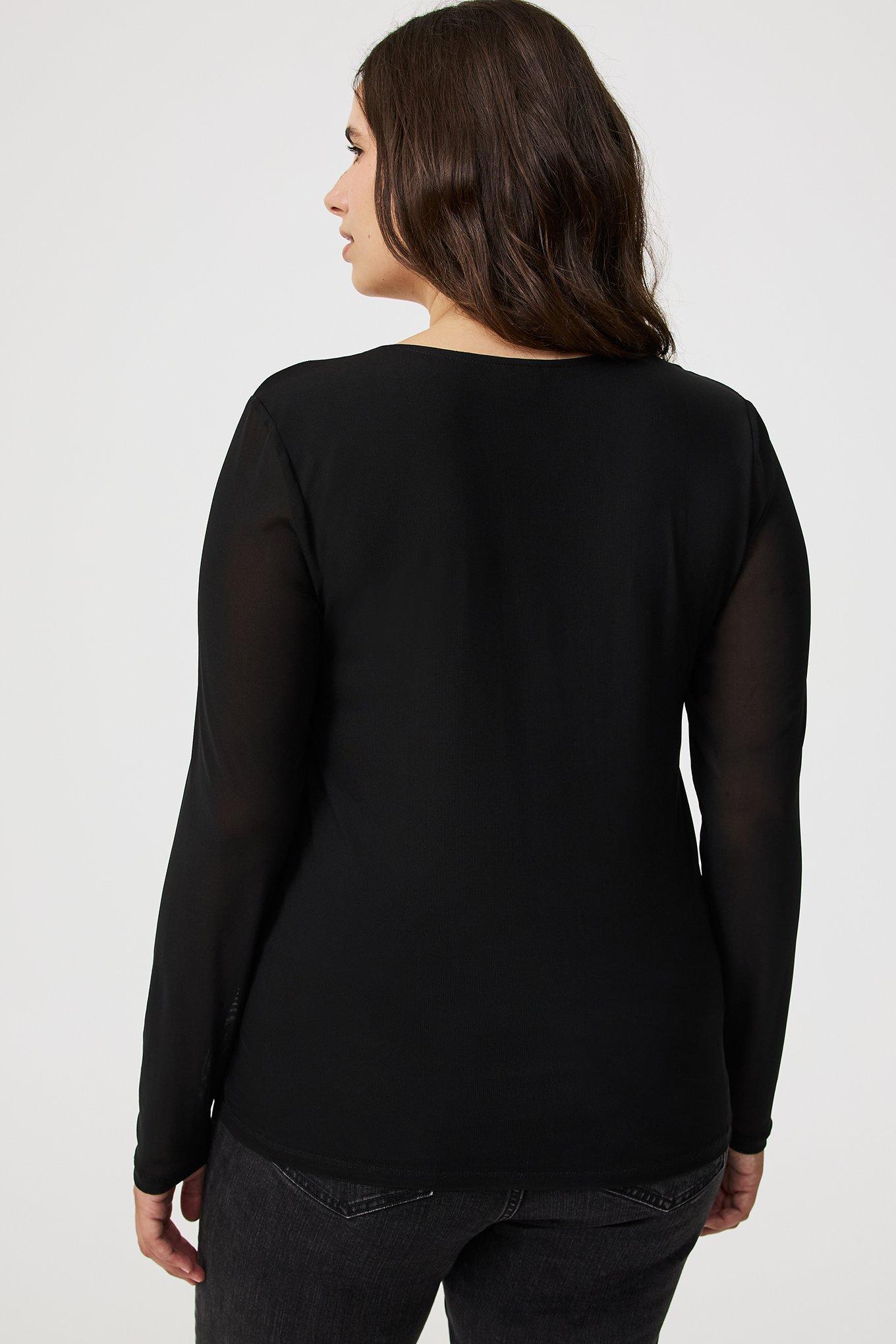 Square Neck Mesh Corset Top