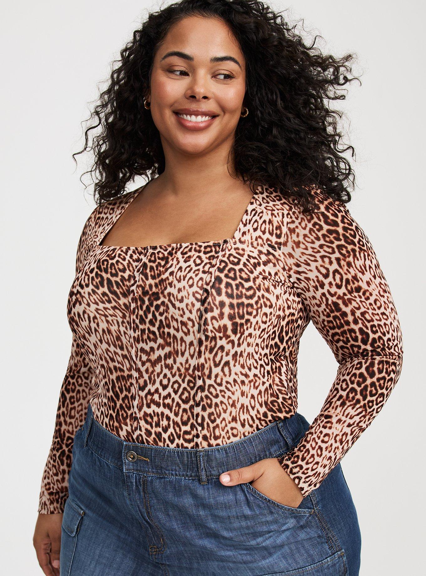 Square Neck Mesh Corset Top