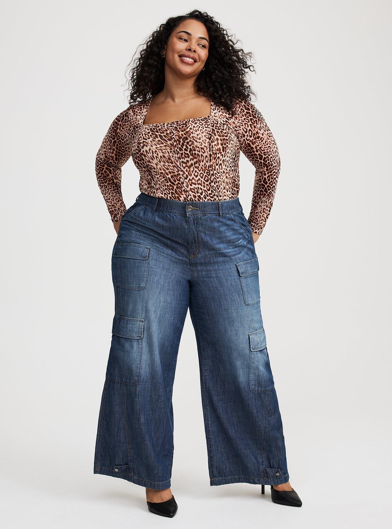 Square Neck Mesh Corset Top