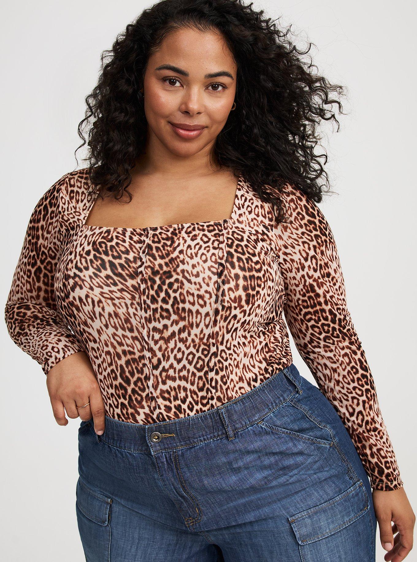 Square Neck Mesh Corset Top