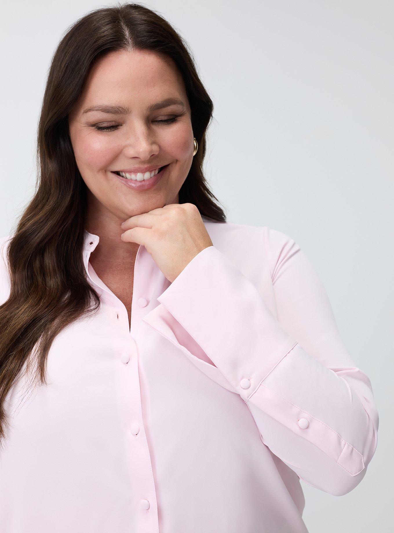 Studio Crepe de Chine Blouse, CRADLE PINK, alternate