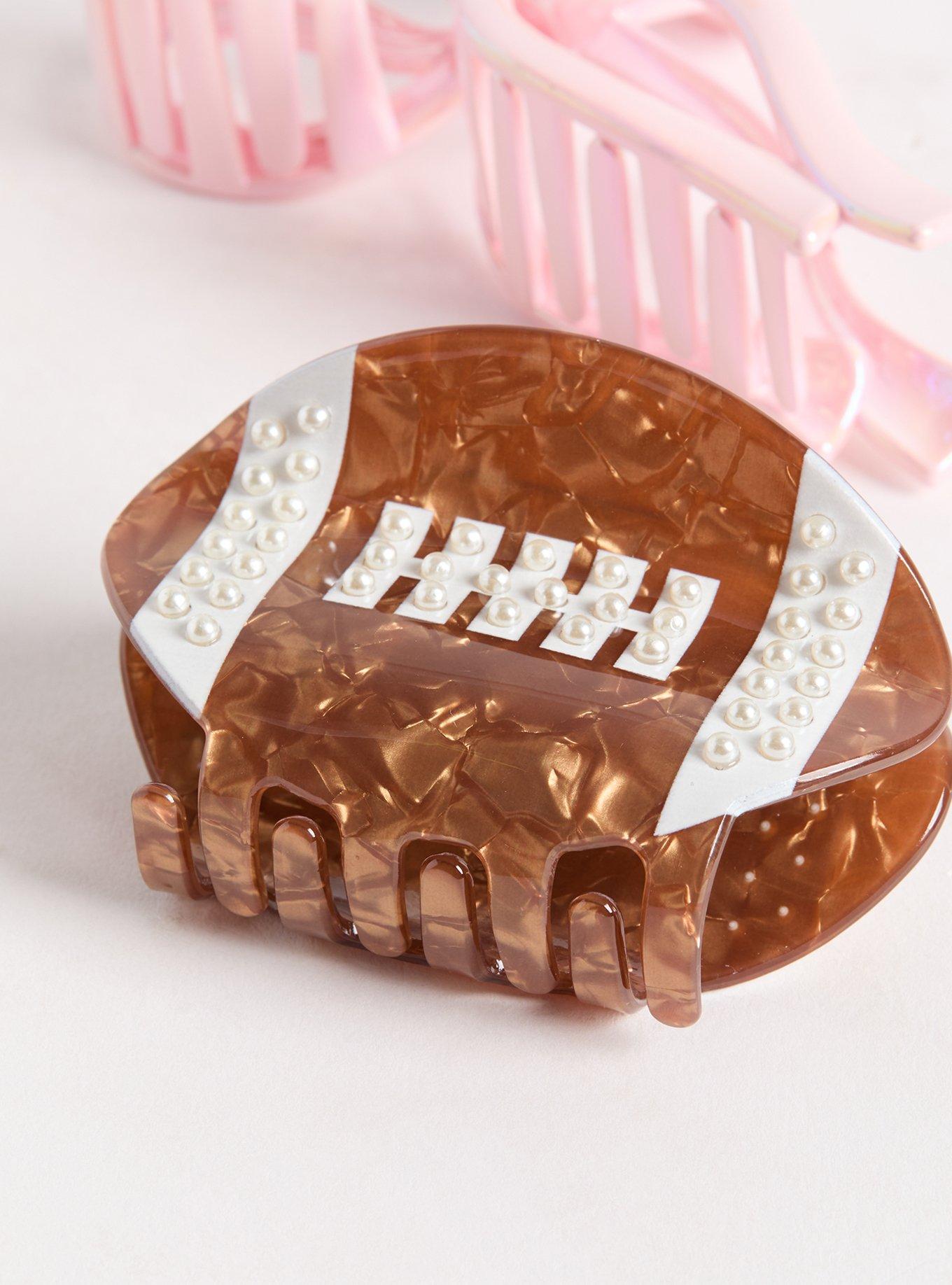 Football Bow Clip Set