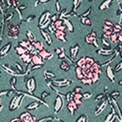 Belle Isle Scallop Sleeve Top, CALLIE FLORAL DARK FOREST, swatch