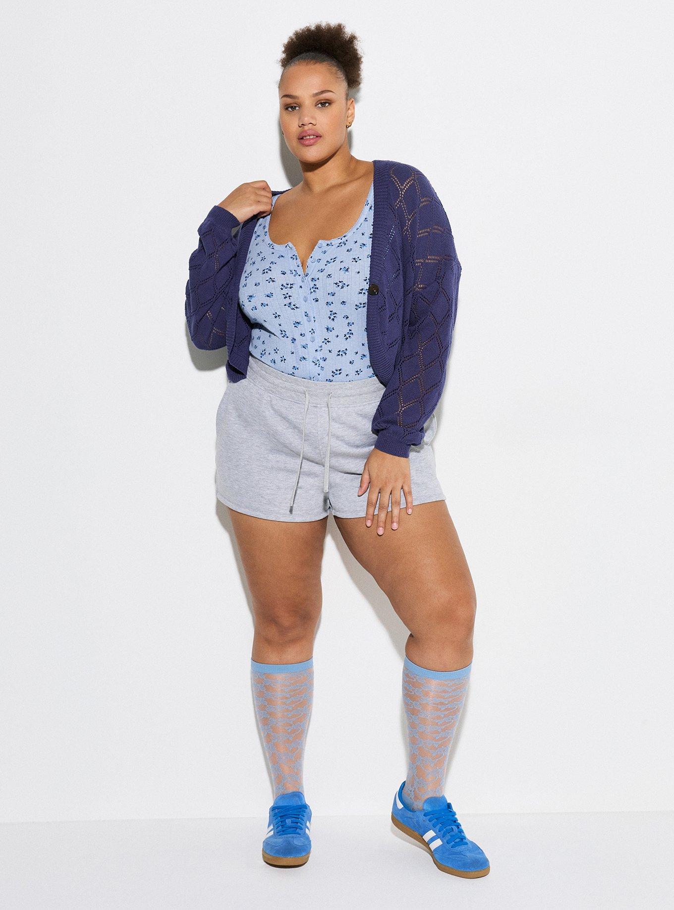 LoveSick Diamond Pointelle Knit Cardigan, CROWN BLUE, alternate