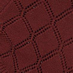 LoveSick Diamond Pointelle Knit Cardigan, RED MAHOGANY, swatch