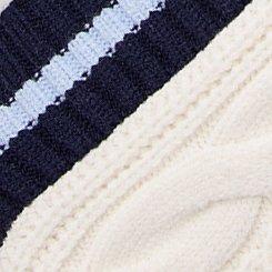 Cable Knit V-Neck Sweater Vest, WHISPER WHITE, swatch