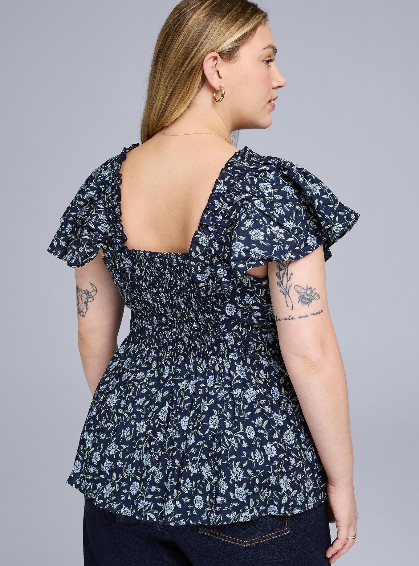 Belle Isle Flutter Sleeve Bow Top