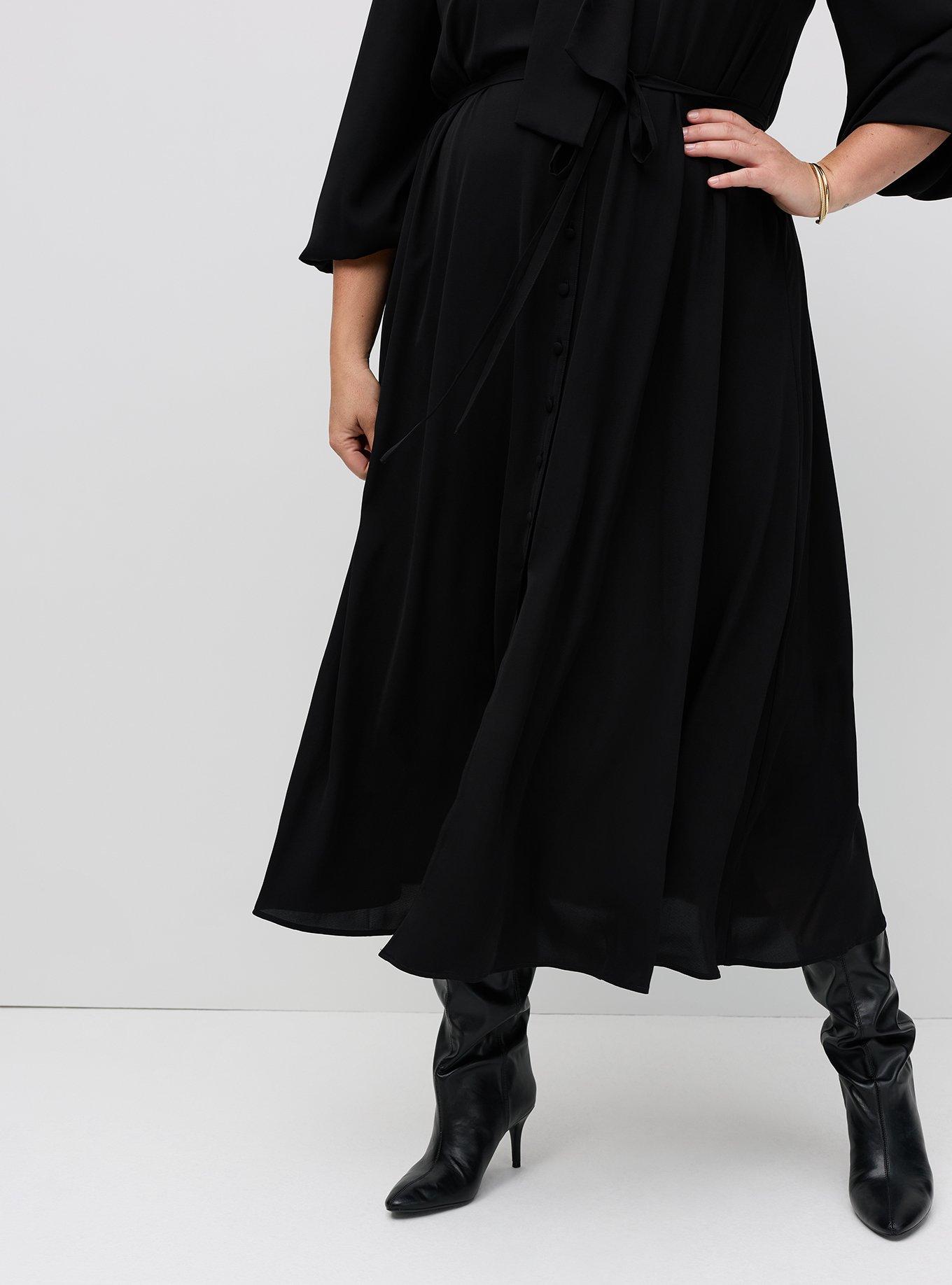 Studio Bow Button Front Dress