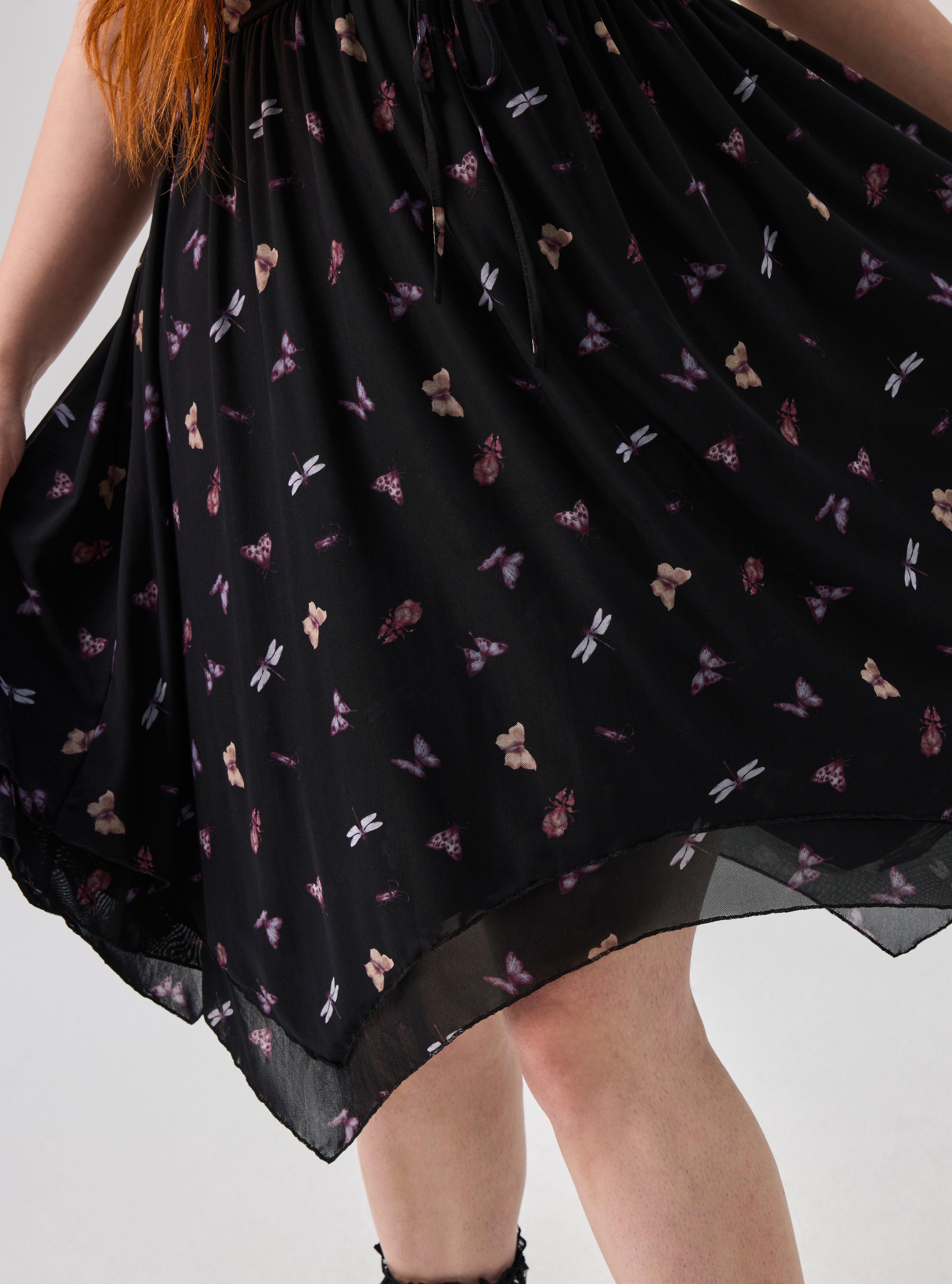 Nightfall Mesh Mini Dress, TINY INSECTS BLACK, alternate
