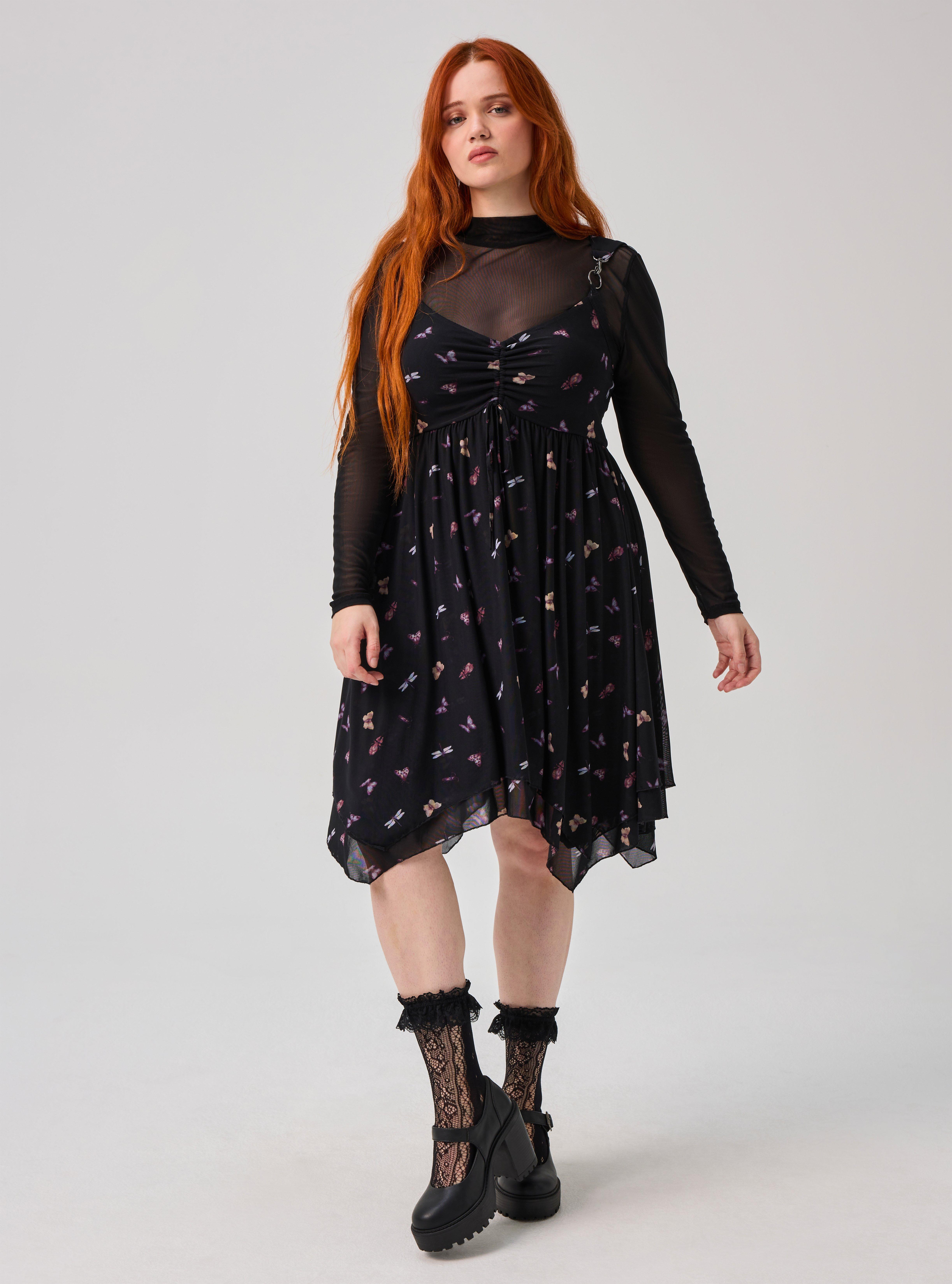 Nightfall Mesh Mini Dress, TINY INSECTS BLACK, hi-res