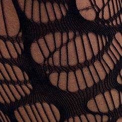 Plus Size All-Over Web Tights, DEEP BLACK, swatch
