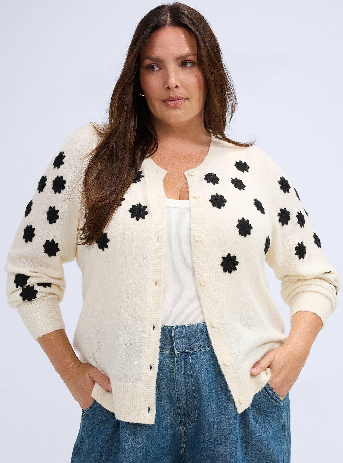 Belle Isle Button Front Cardigan, WHITE SWAN, hi-res