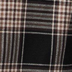 Fitted Button-Up Vest, ELATION PLAID DEEP BLACK, swatch