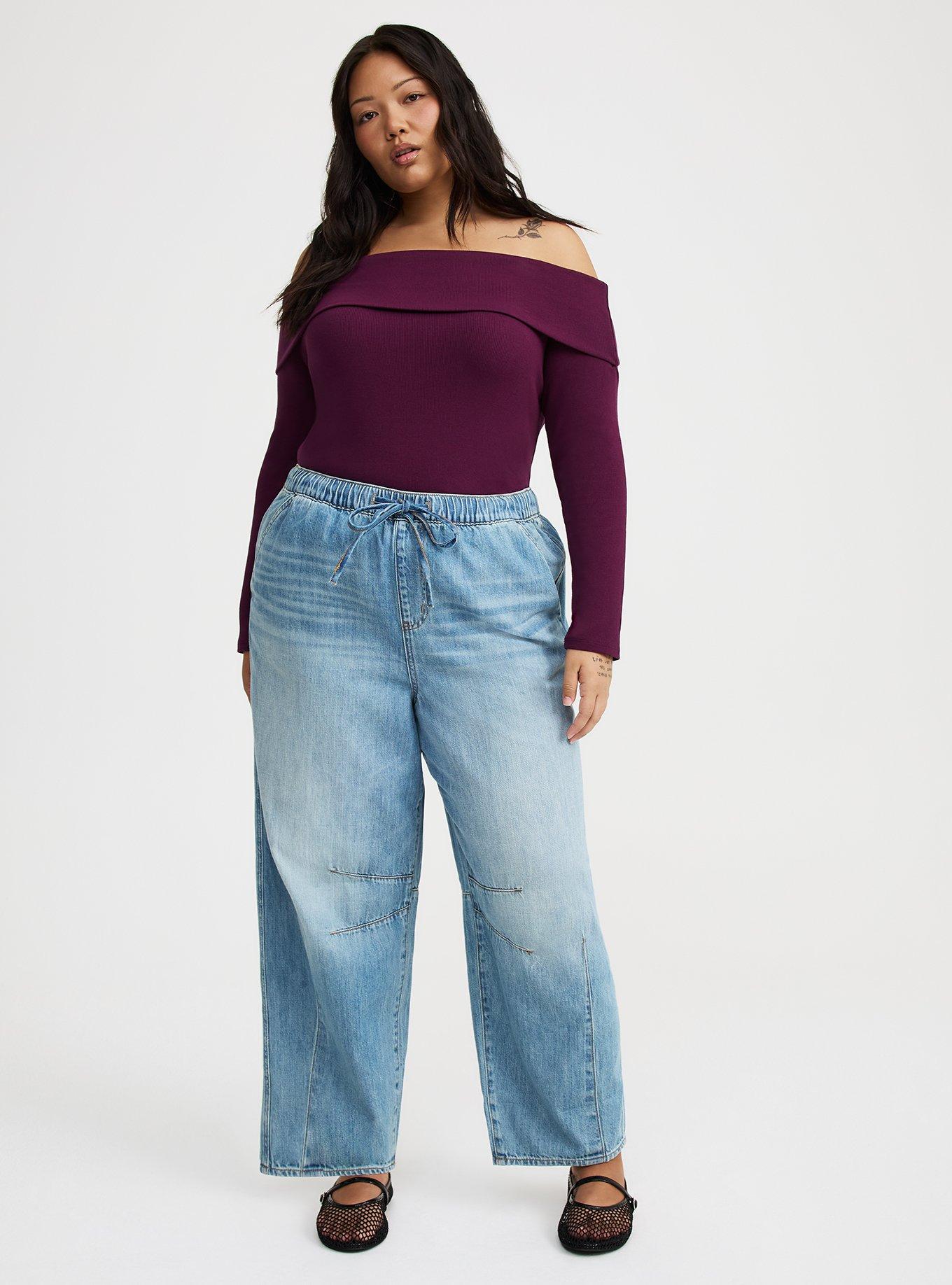 Off-Shoulder Rib Top
