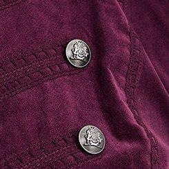 Velvet Military Jacket, POTENT PURPLE, swatch