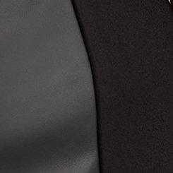 Faux Leather High-Rise Skort, DEEP BLACK, swatch