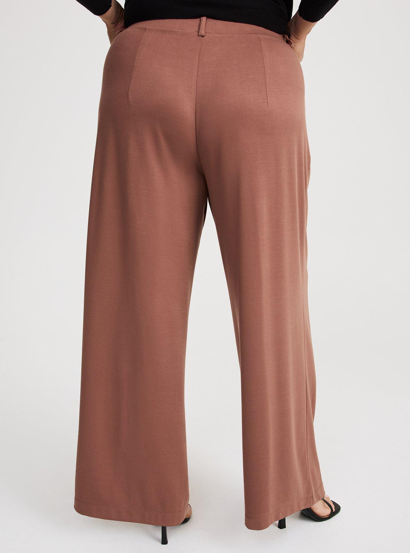 High-Rise Wide Leg Twill Pant