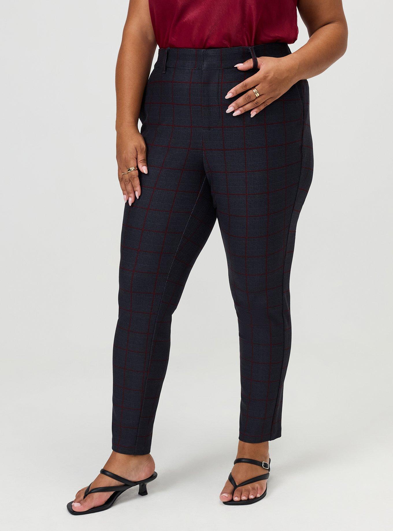 Modern Slim High-Rise Trouser, GLADIS PLAID GRAY, alternate