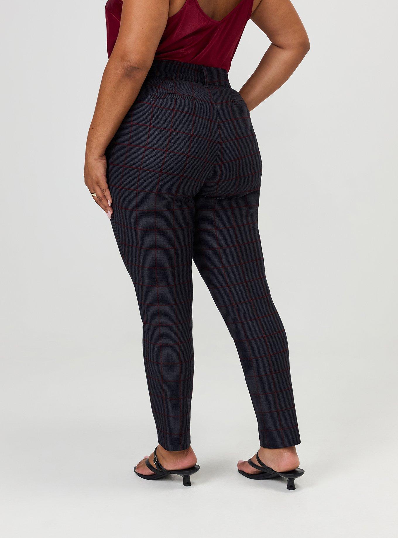 Modern Slim High-Rise Trouser, GLADIS PLAID GRAY, alternate