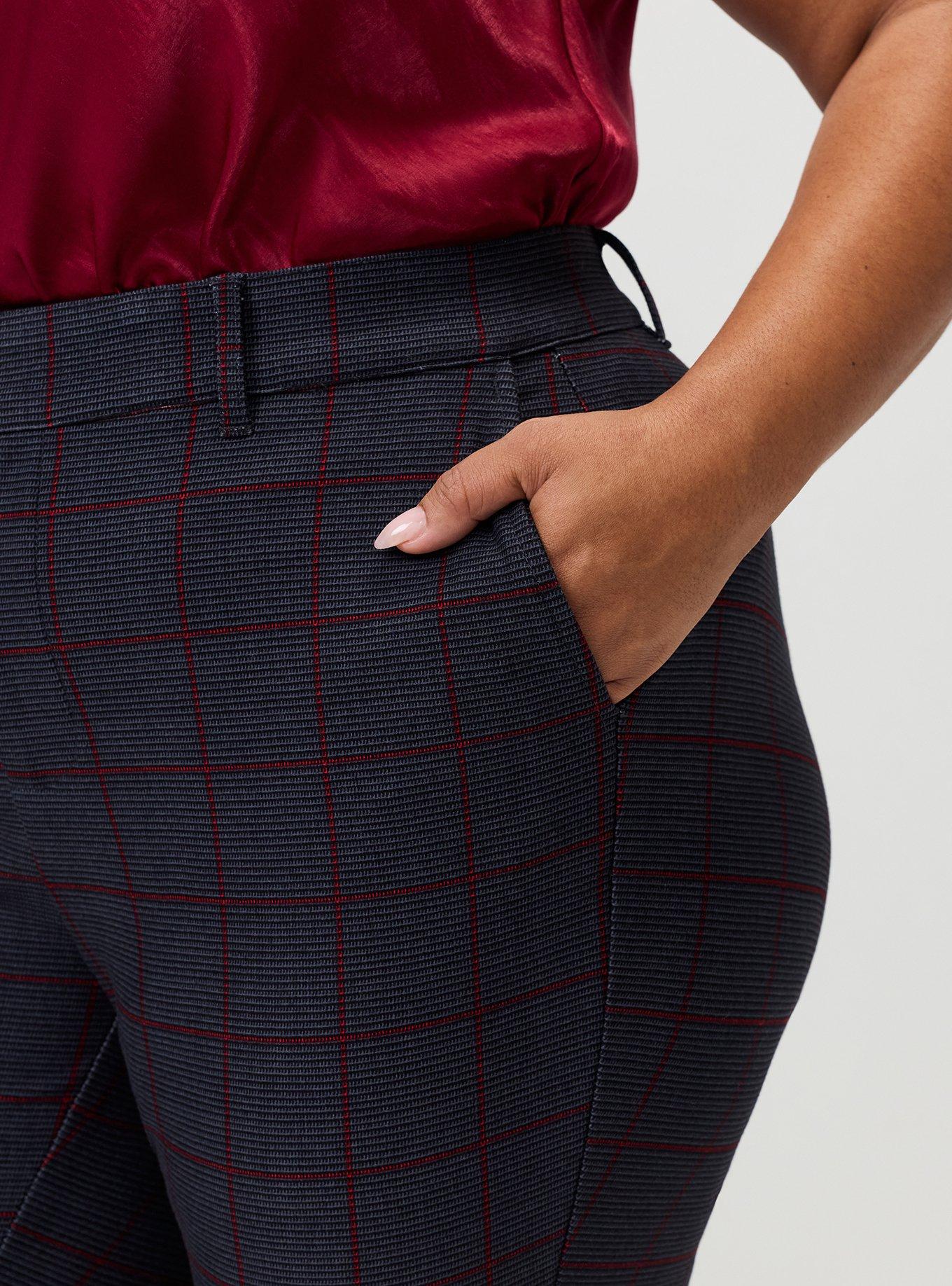 Modern Slim High-Rise Trouser, GLADIS PLAID GRAY, alternate