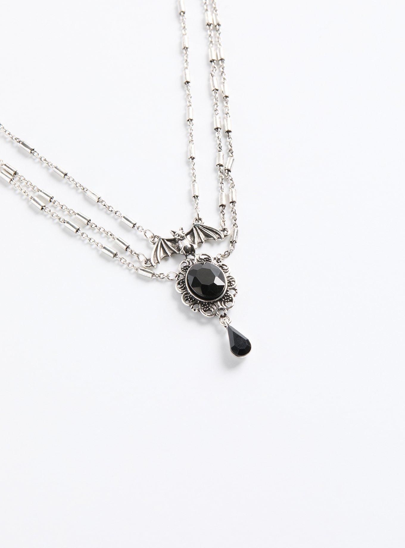 Bat Stone Layered Necklace