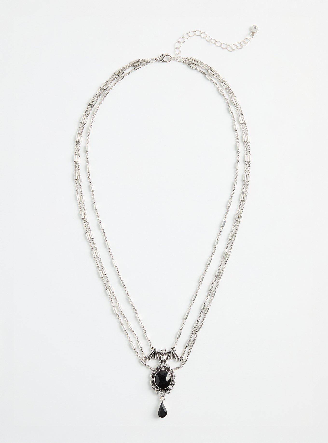 Bat Stone Layered Necklace