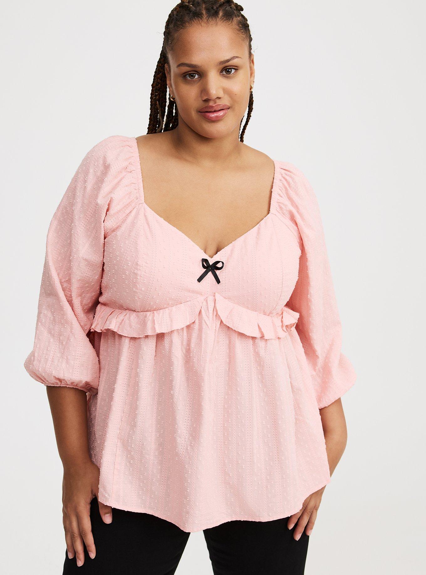 Peplum Dobby Top
