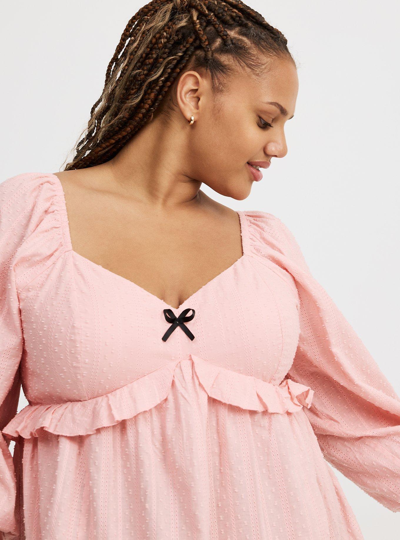 Peplum Dobby Top