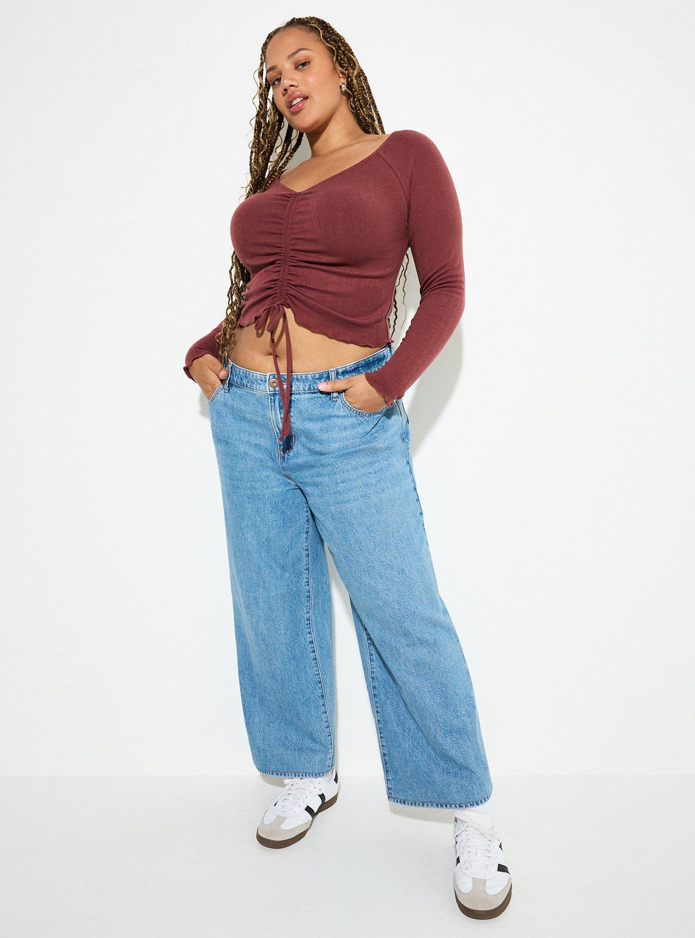 LoveSick Cinch-Front Long-Sleeve Top