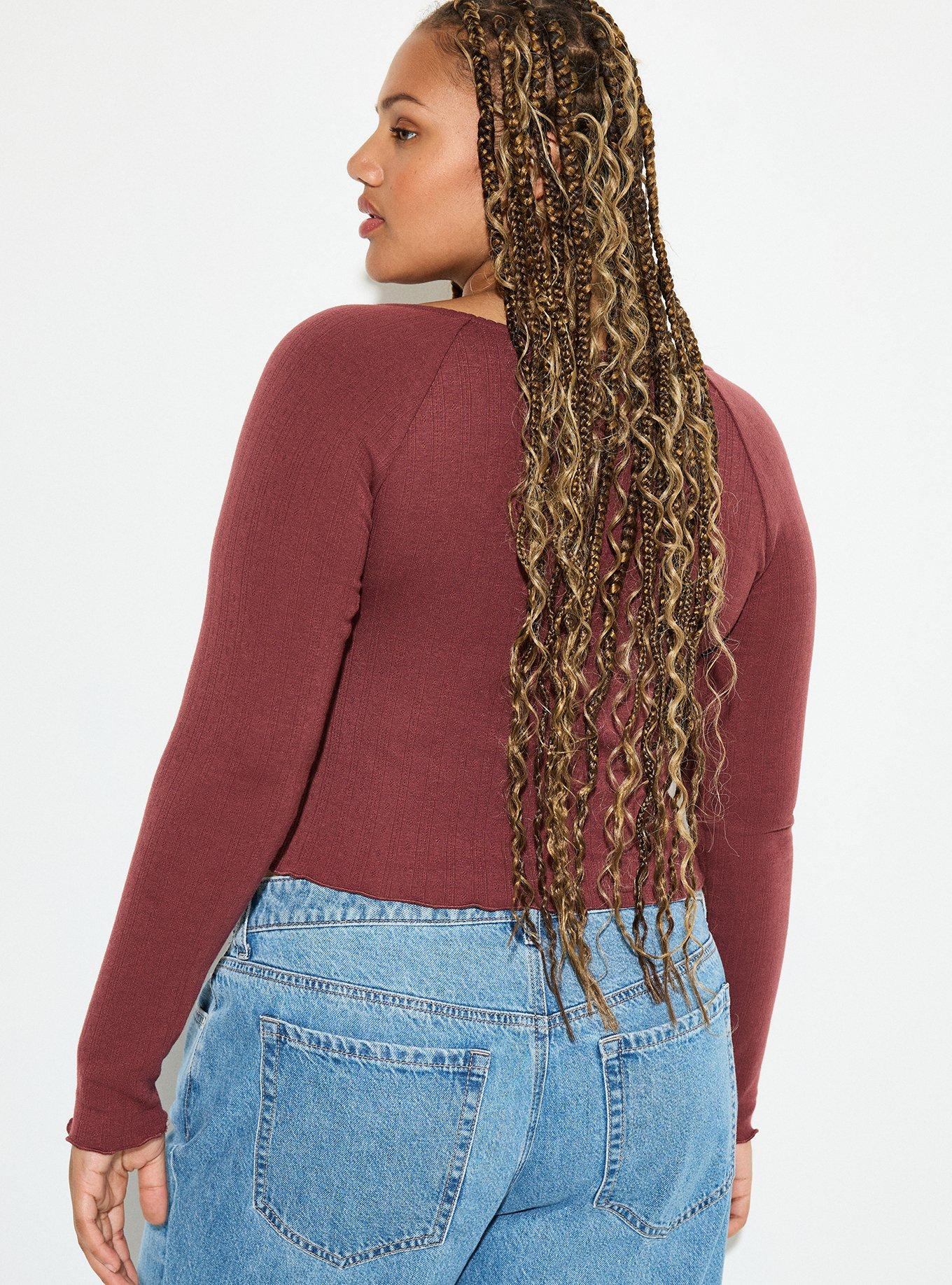 LoveSick Cinch-Front Long-Sleeve Top