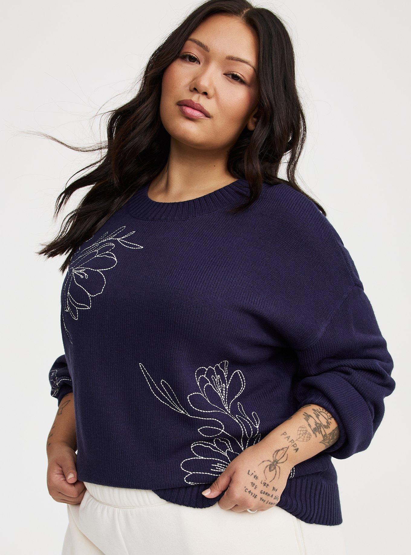 Drop Shoulder Pullover Sweater
