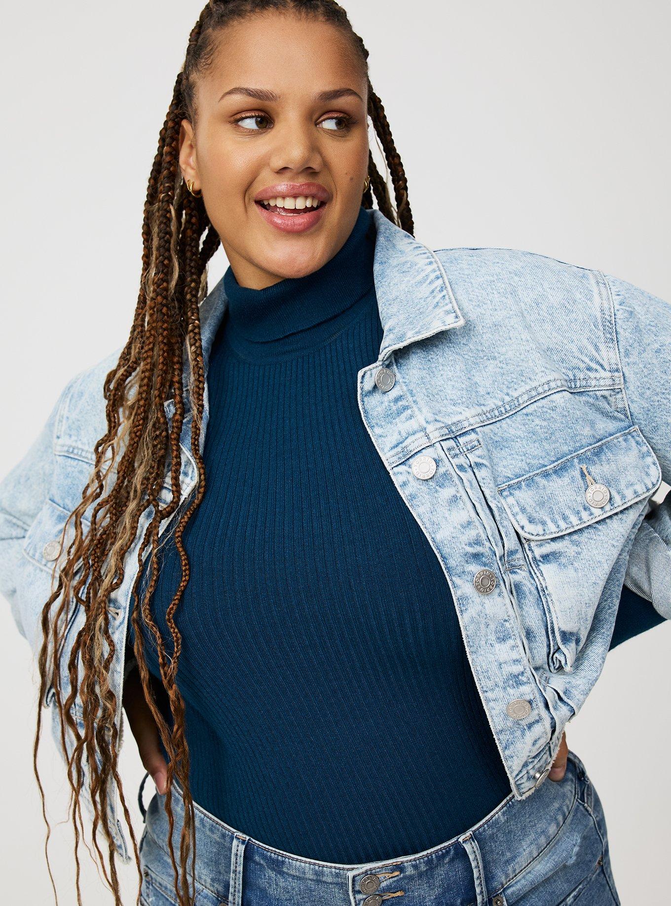 Mock Neck Ribbed Sweater