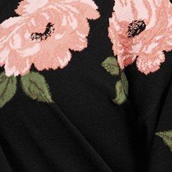 Plus Size V-Neck Boyfriend Luxe Cozy Cardigan, DEEP BLACK, swatch