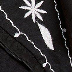 Belle Isle Flutter Embroidered Top, DEEP BLACK, swatch