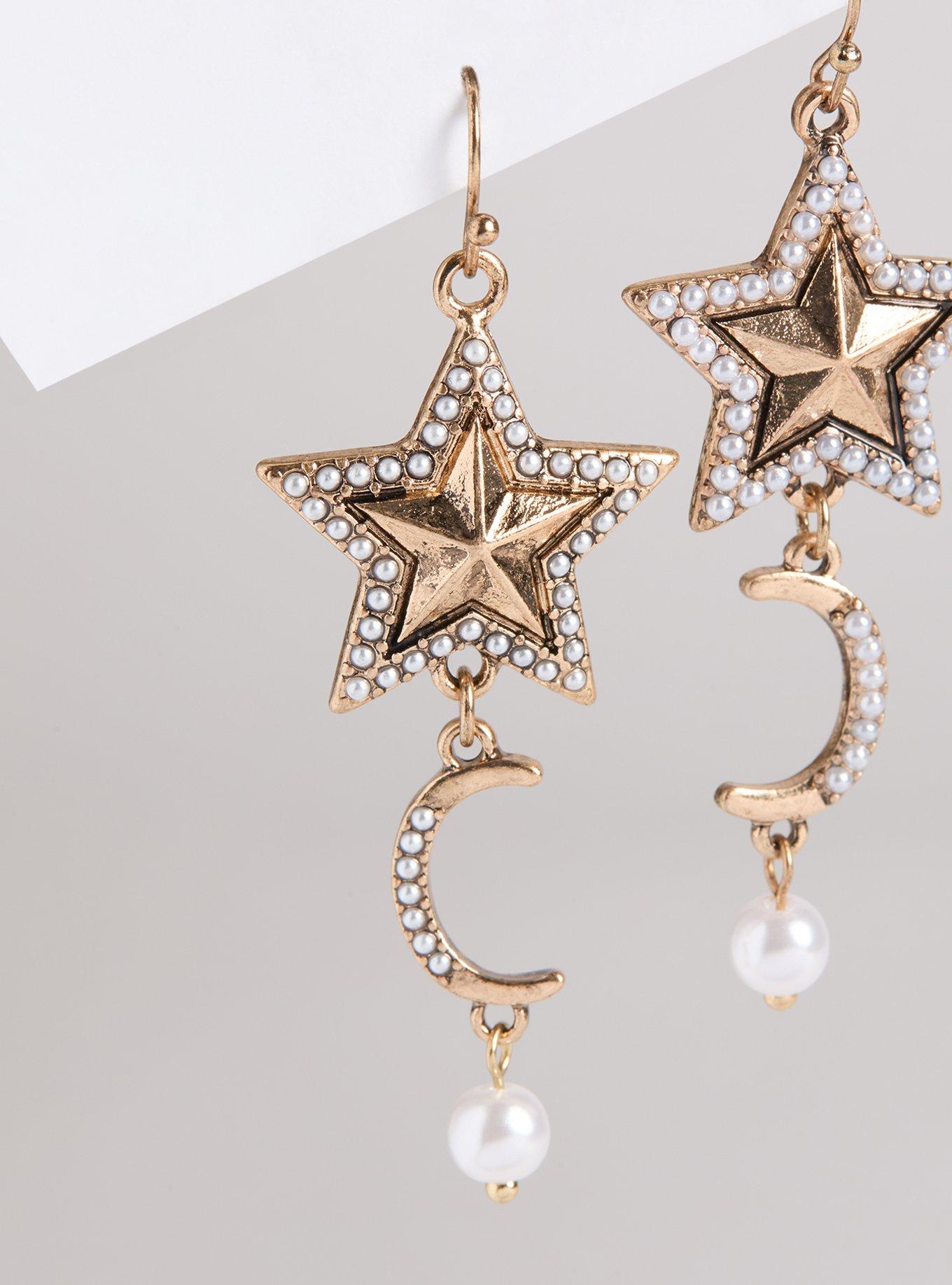 Moon & Star Statement Earring