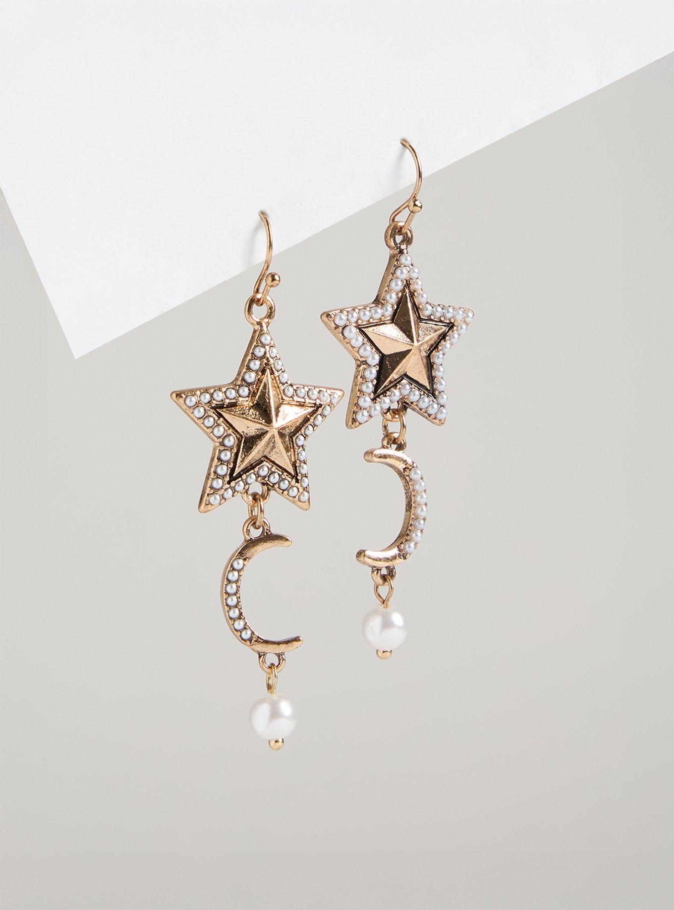 Moon & Star Statement Earring