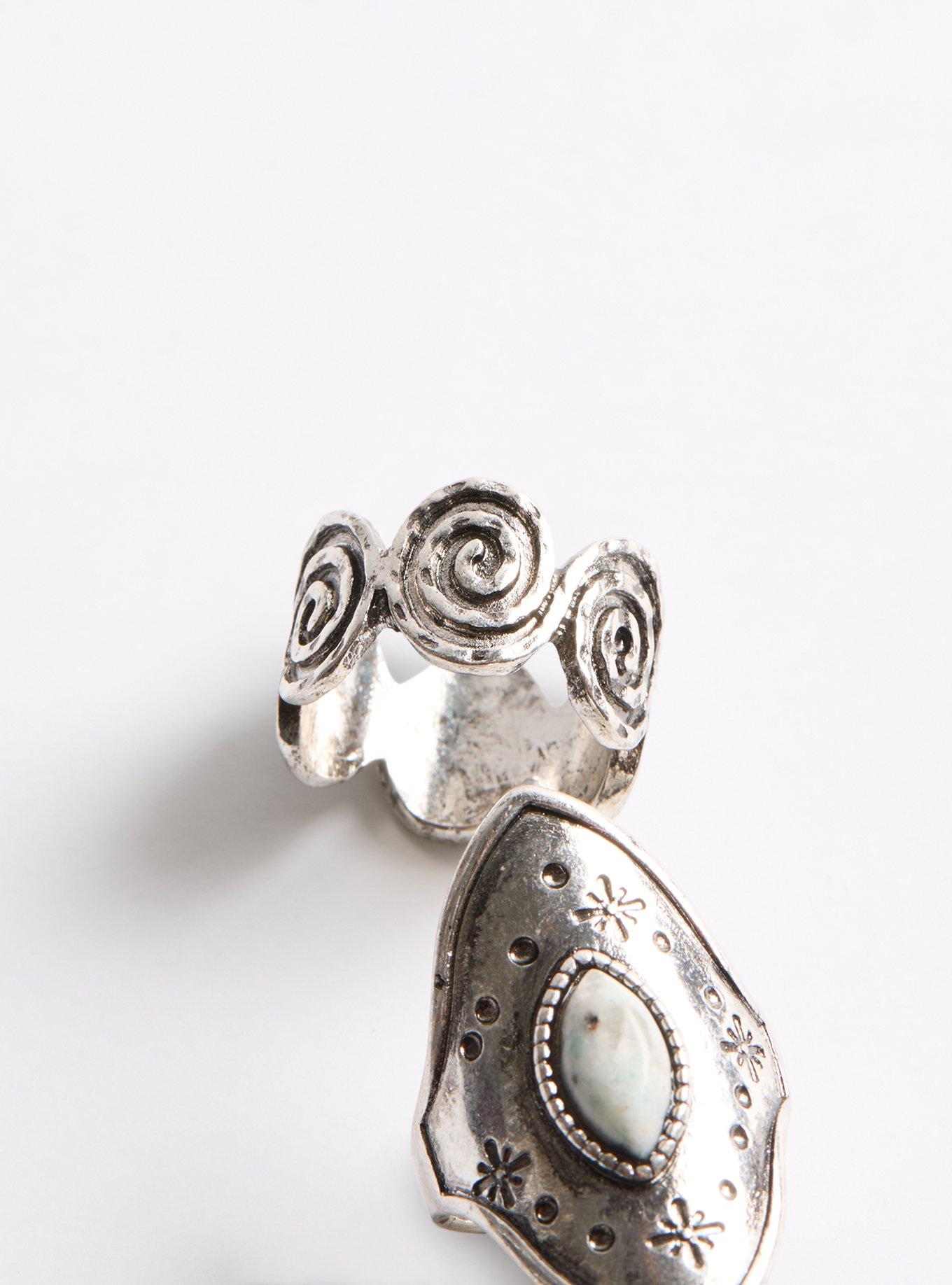Antique Swirl Ring Set