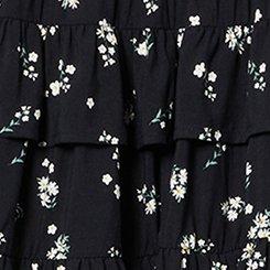 LoveSick Tiered Skort, DAISY CLUSTERS DEEP BLACK, swatch