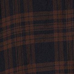Plus Size LoveSick Mini Babydoll Dress, EVERLY PLAID BROWN BLACK, swatch