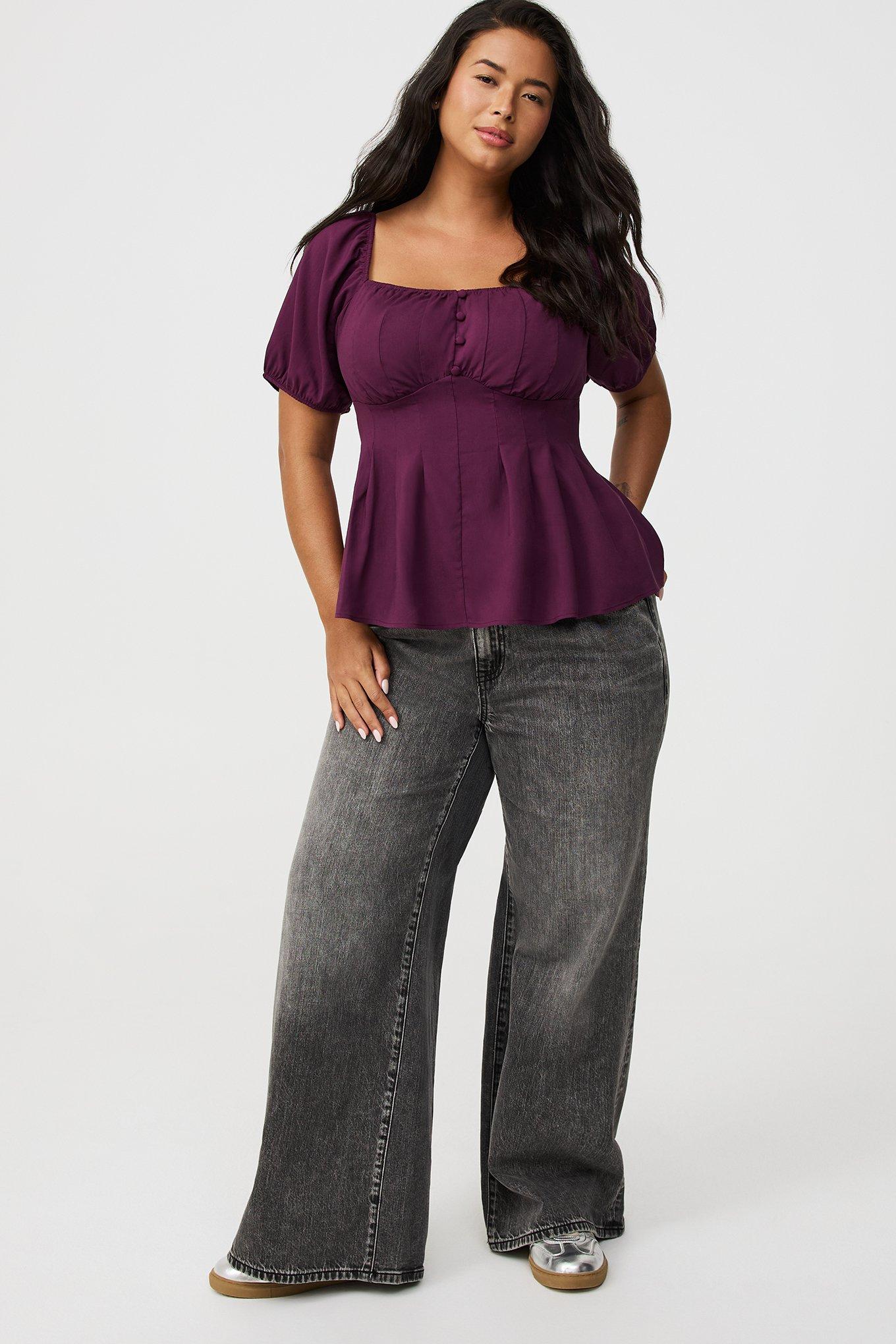 Puff Sleeve Corset Top