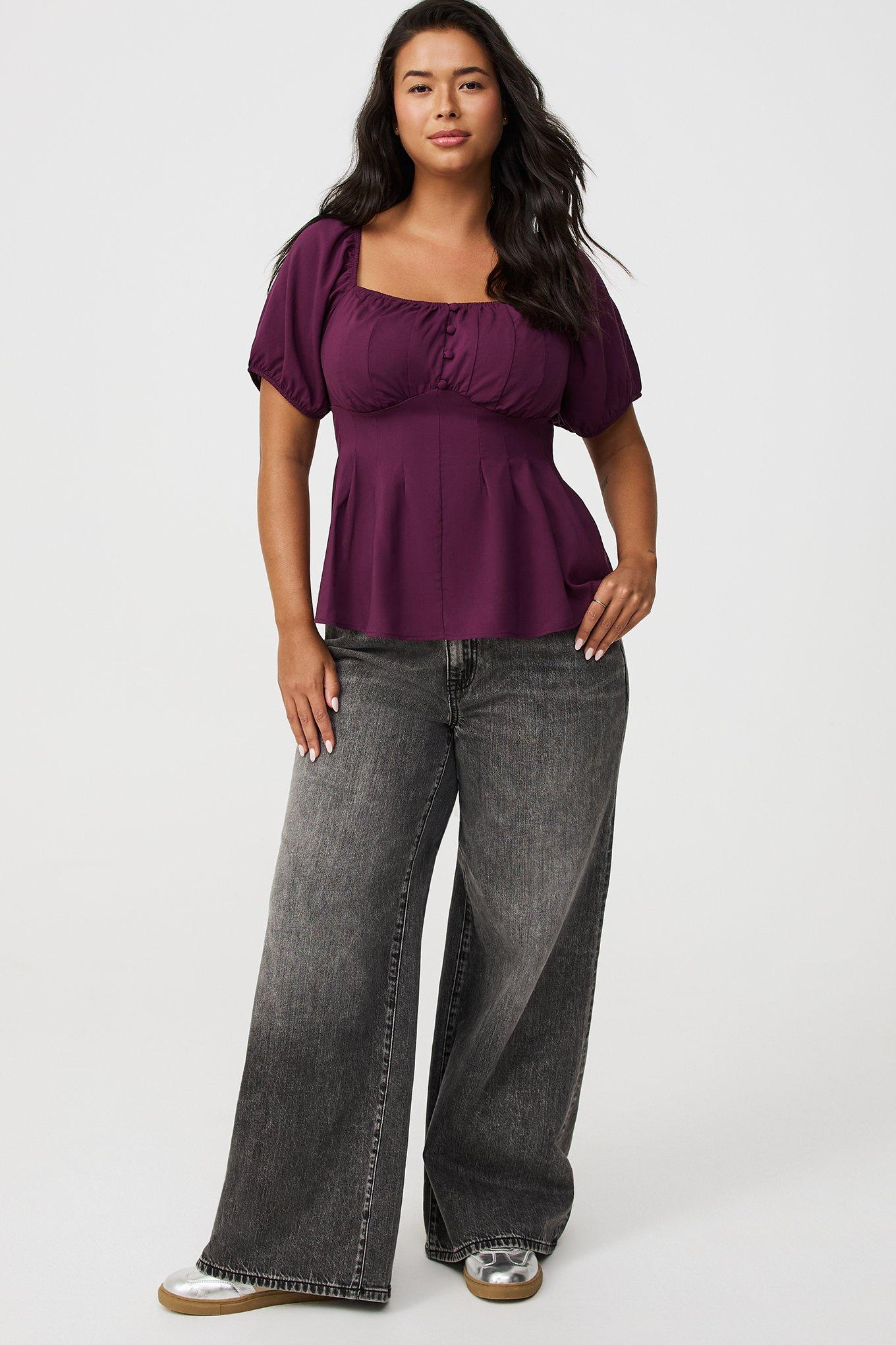 Puff Sleeve Corset Top