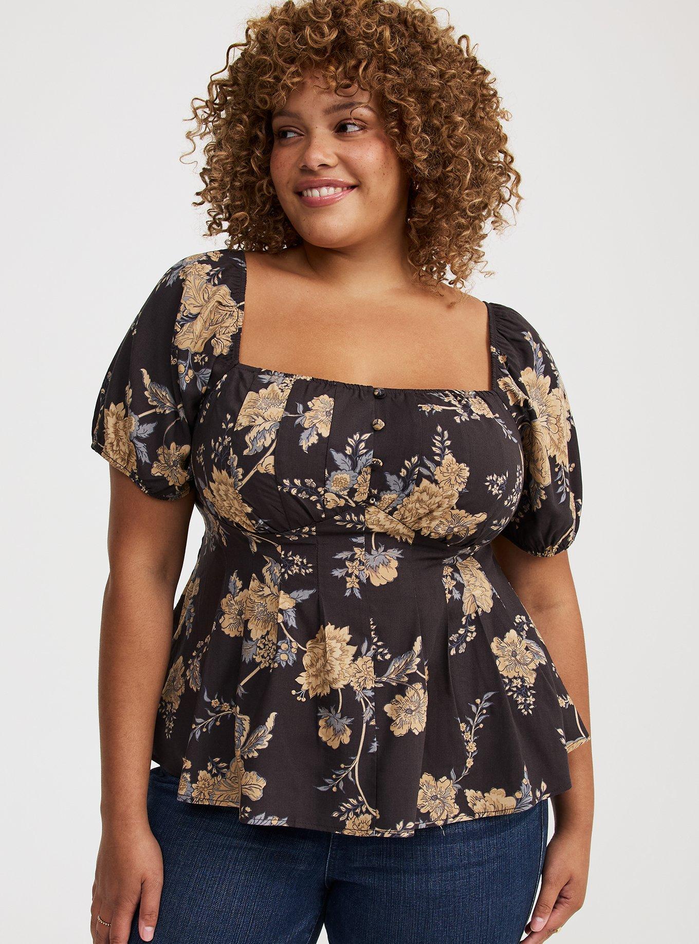 Puff Sleeve Corset Top