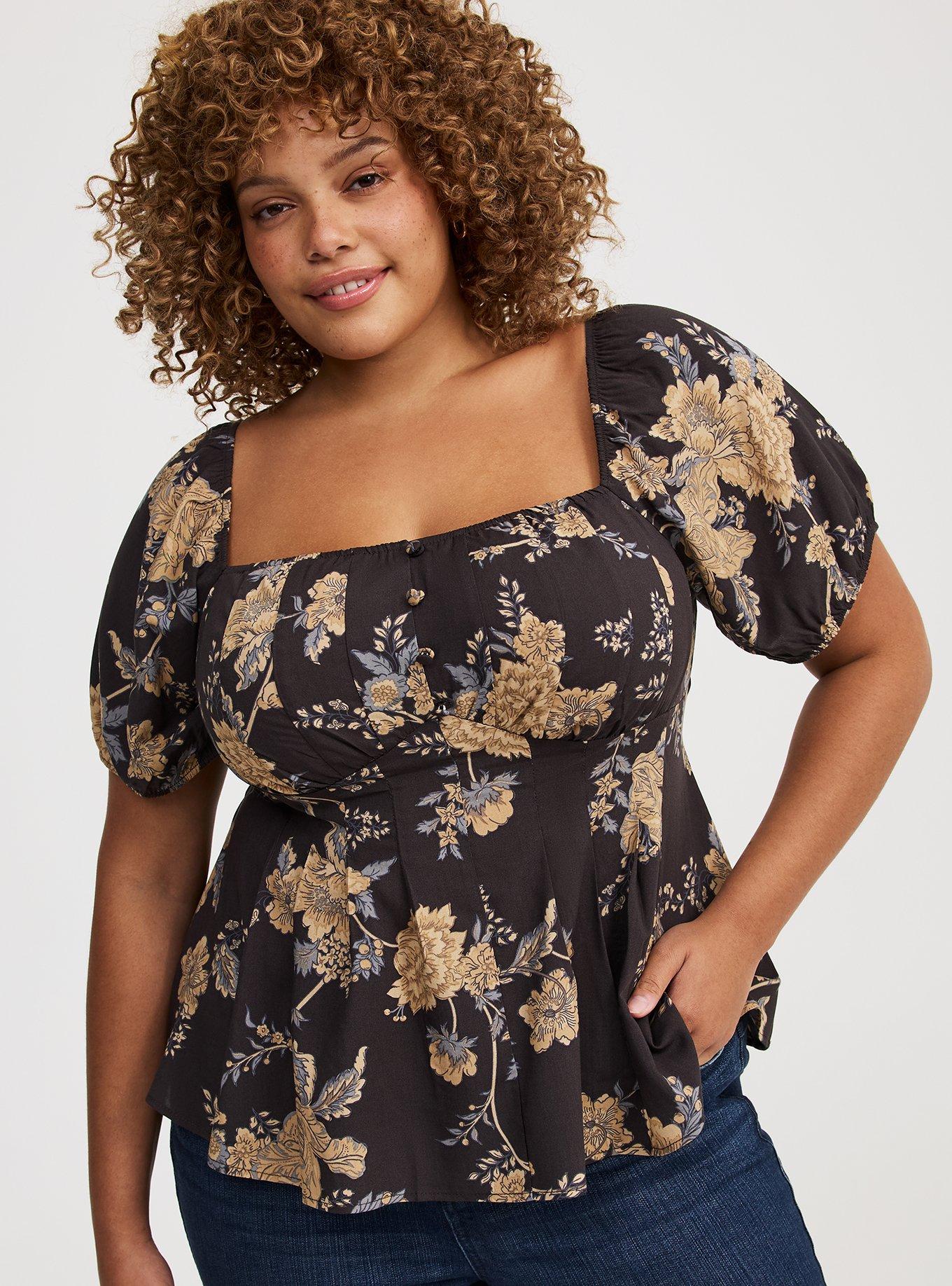 Puff Sleeve Corset Top