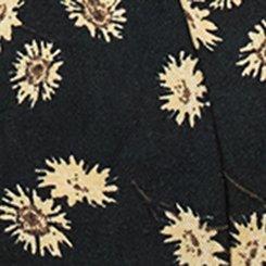 Puff Sleeve Corset Top, TOSSED DAISIES FLORAL BLACK, swatch