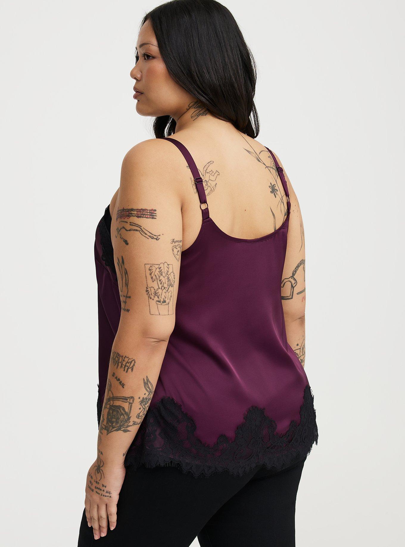 Satin Lace Trim Cami